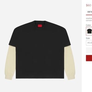 Fugazi Layered Waffle Tee in Washed Black - XL - SOLD OUT ONLINE